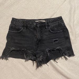 Hidden, high waisted distressed shorts